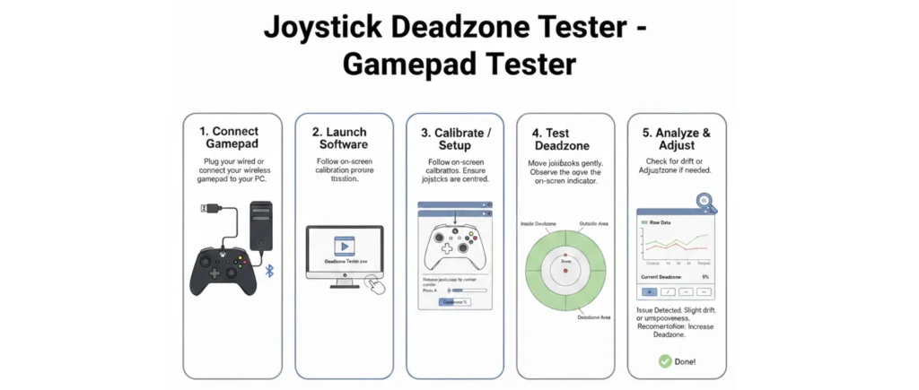 Joystick Deadzone Tester - Gamepad Tester